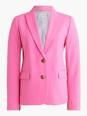 J. Crew Cotton/Viscose Blend Bright Flamingo Jacket/Blazer New With Tags